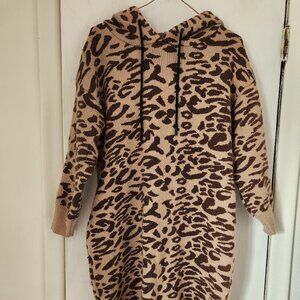 Brown Leopard Sweater Hoodie